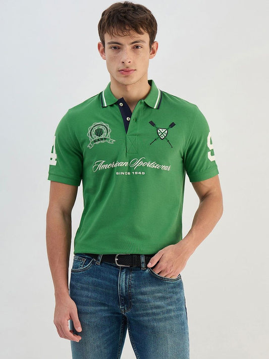 GANT Men Typography Printed Polo Collar T-shirt