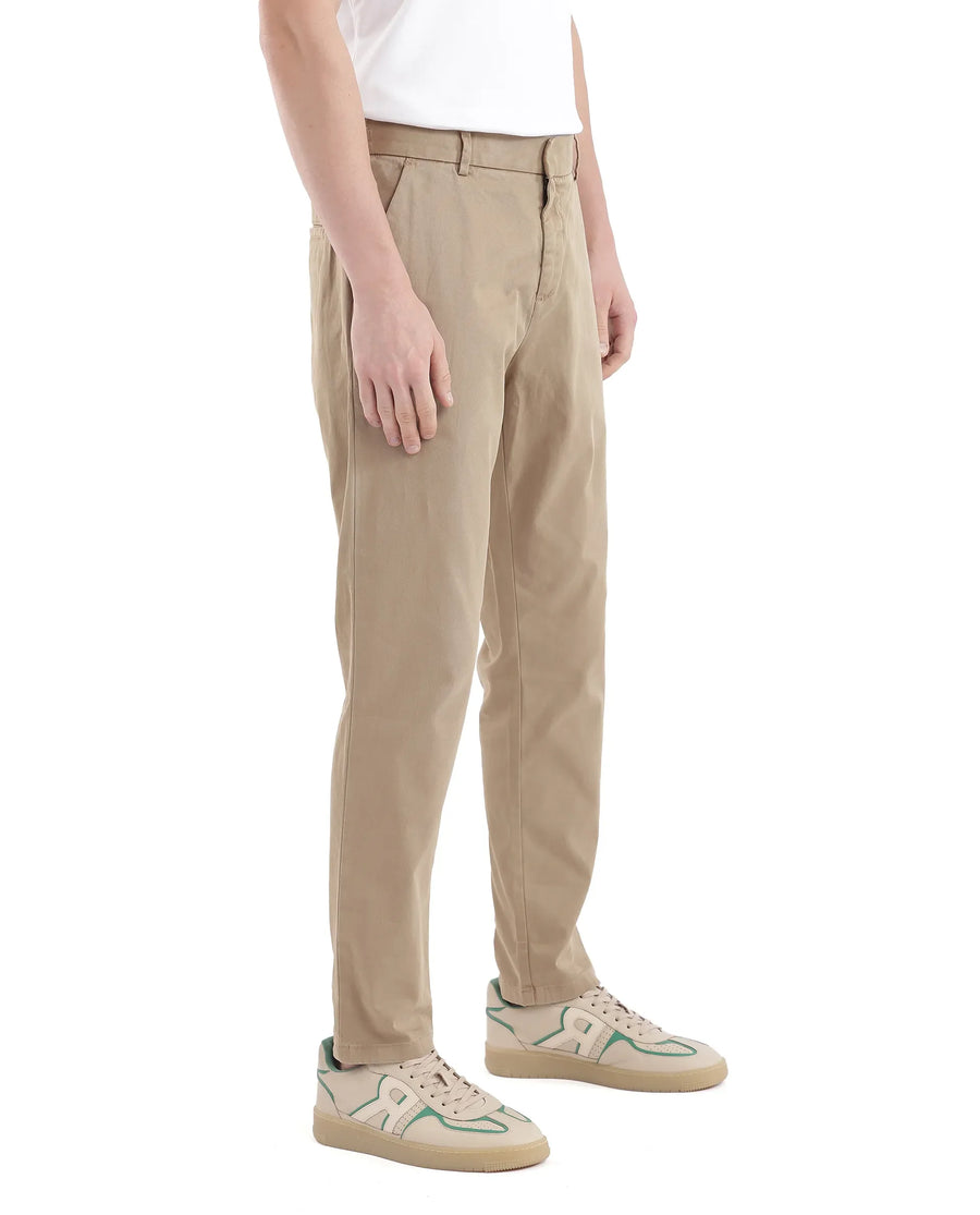 Rare Rabbit Men's Orany Olive Cotton Plain Regular Fit Trouser