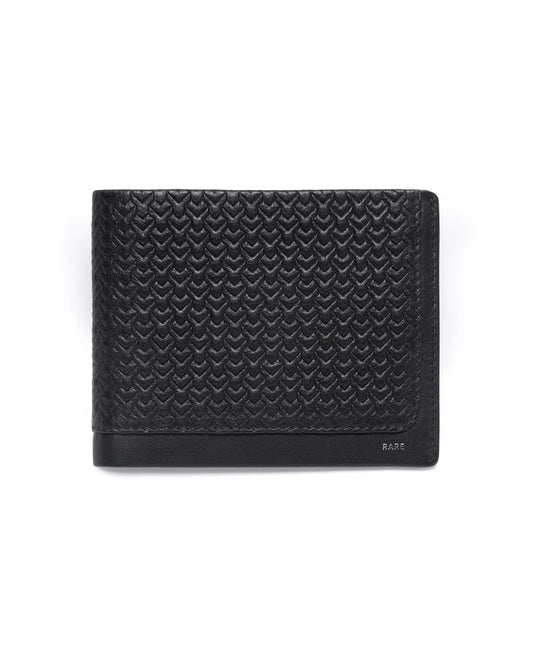 Rare Rabbit Men Orvis Black Leather Wallet