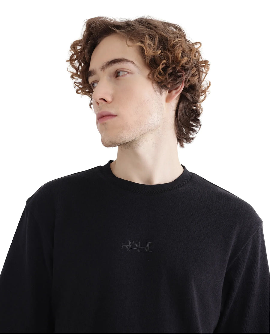 Rare Rabbit Men's Oxi Black Cotton Plain Boxy Fit Half Sleeve Crew Neck T-Shirt