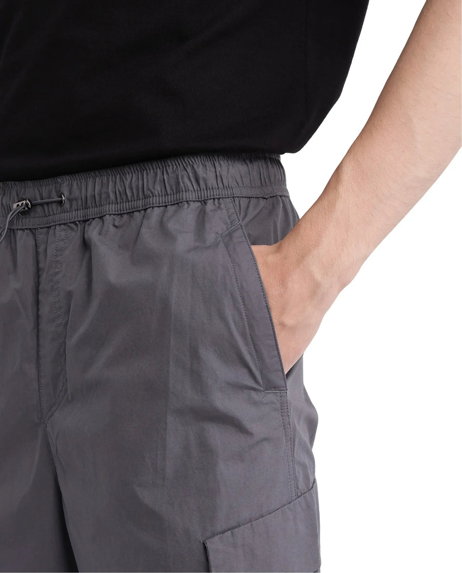 Rare Rabbit Men's Parc Grey Cotton Plain Regular Fit Trouser
