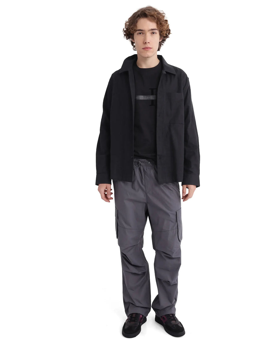 Rare Rabbit Men's Parc Grey Cotton Plain Regular Fit Trouser
