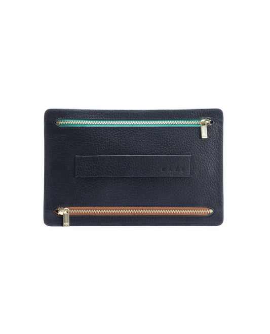 Rare Rabbit Men's Paspow Black Leather Passport Holder