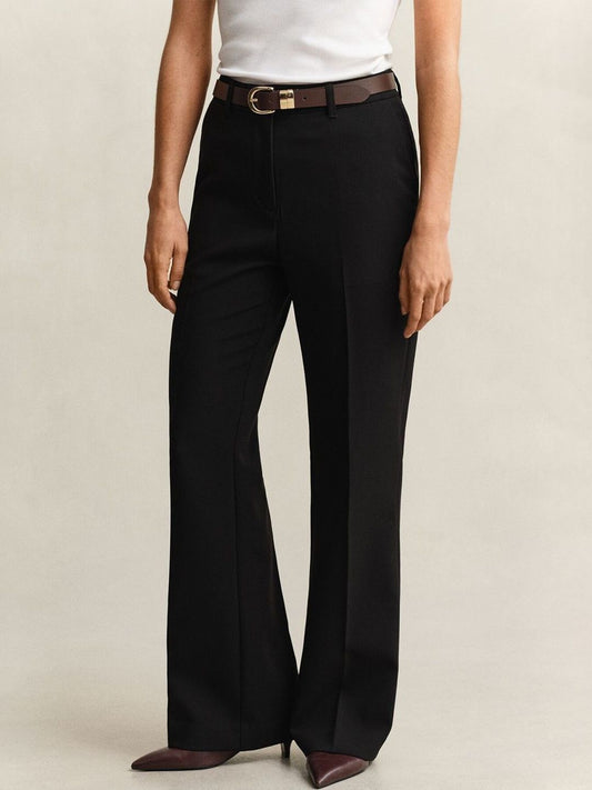 Gant Women Black Solid Slim Fit Trouser