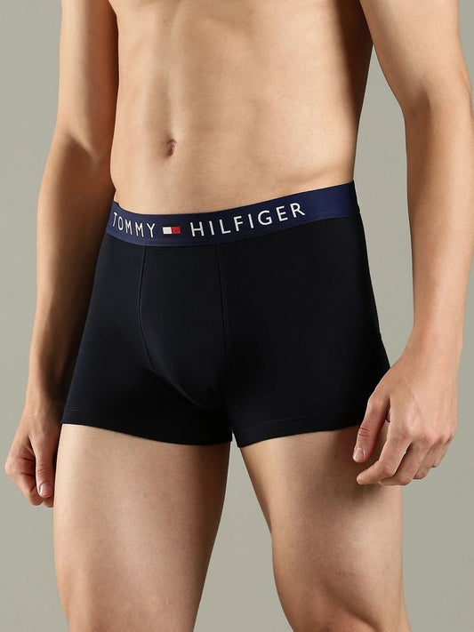 Tommy Hilfiger Men Pack Of 3 Low Rise Outer Elastic Short Trunks