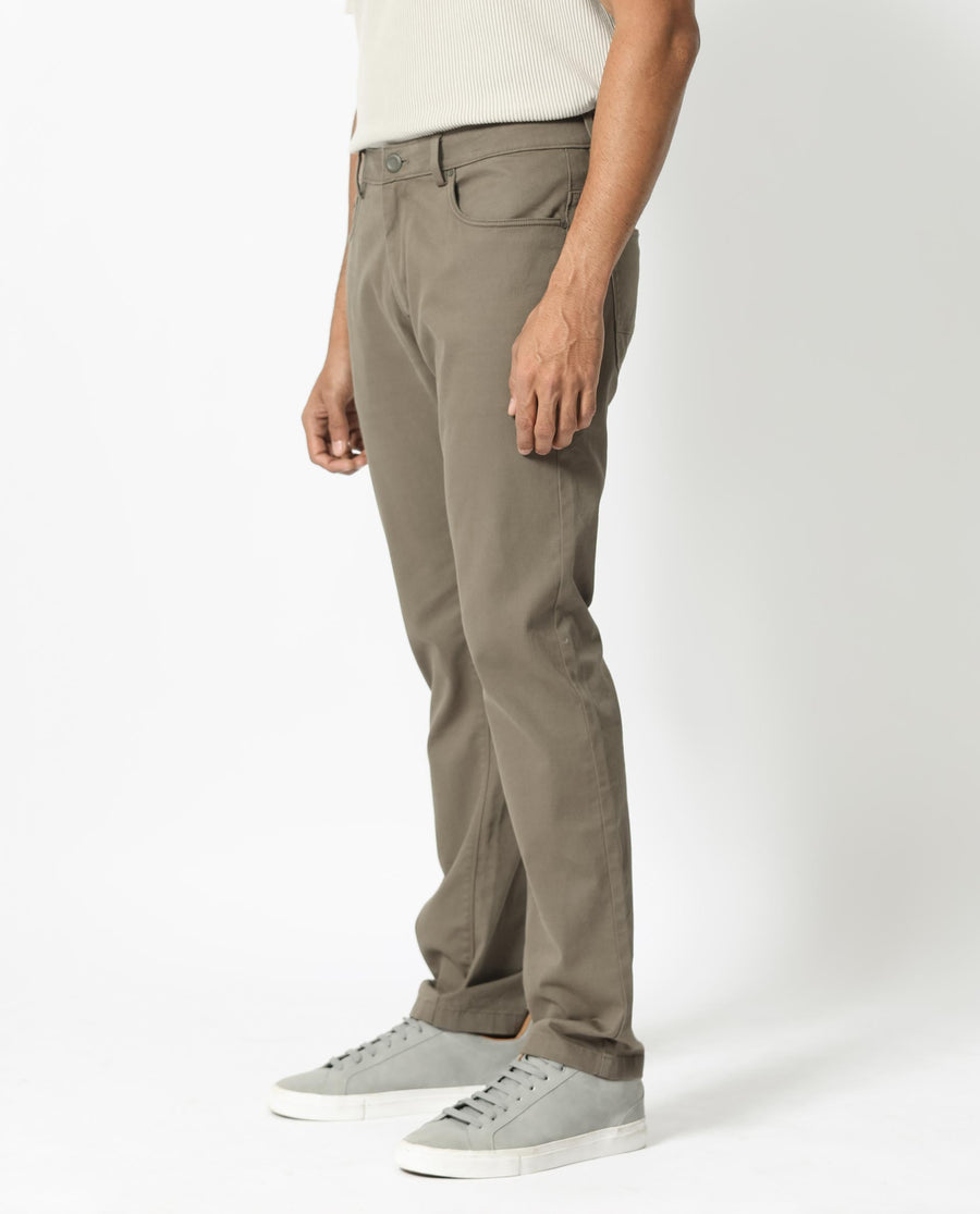 Rare Rabbit Men's Poke-2 Light Olive Cotton Plain Regular Fit Trouser