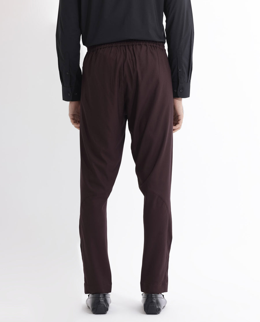 Rare Rabbit Men's Polin Maroon Viscose Plain Slim Fit Pajama