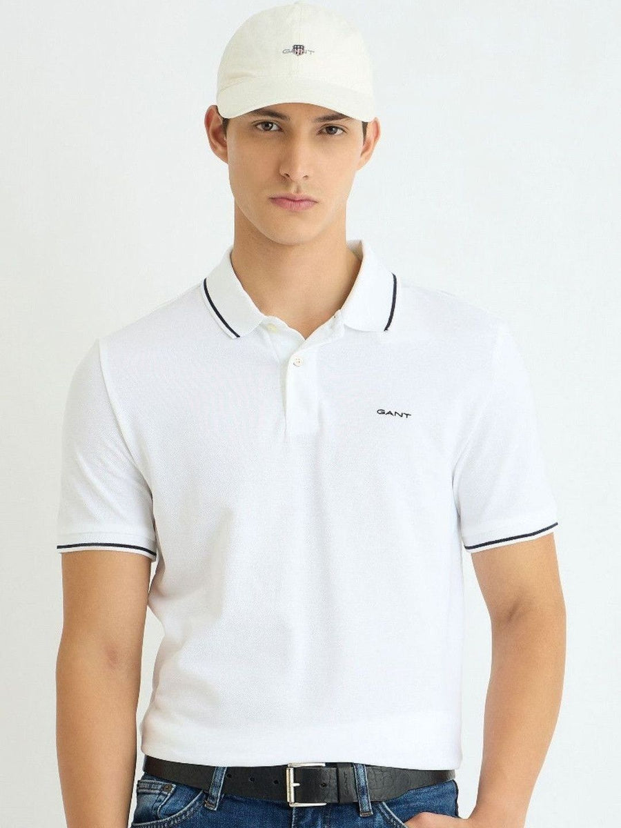 GANT Solid Polo Collar Pure Pure Cotton T-shirt