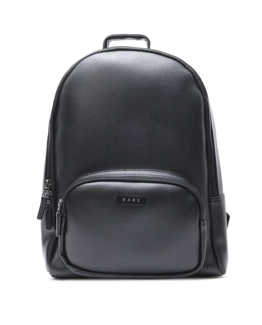 Rare Rabbit Men's Prom 1 Black Faux Leather Backpack Bags