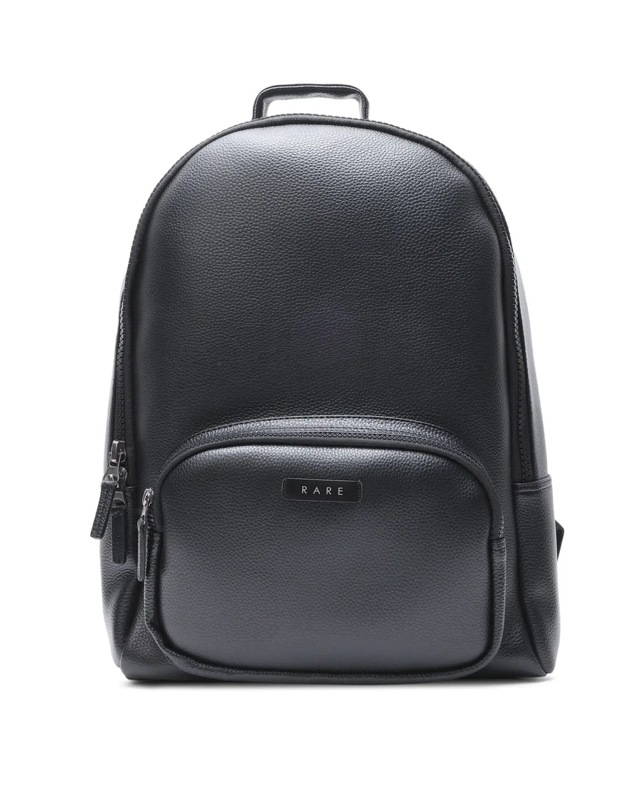 Rare Rabbit Men's Prom 1 Black Faux Leather Backpack Bags