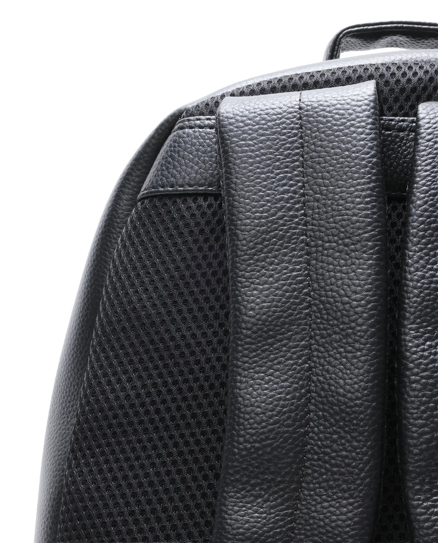 Rare Rabbit Men's Prom 1 Black Faux Leather Backpack Bags