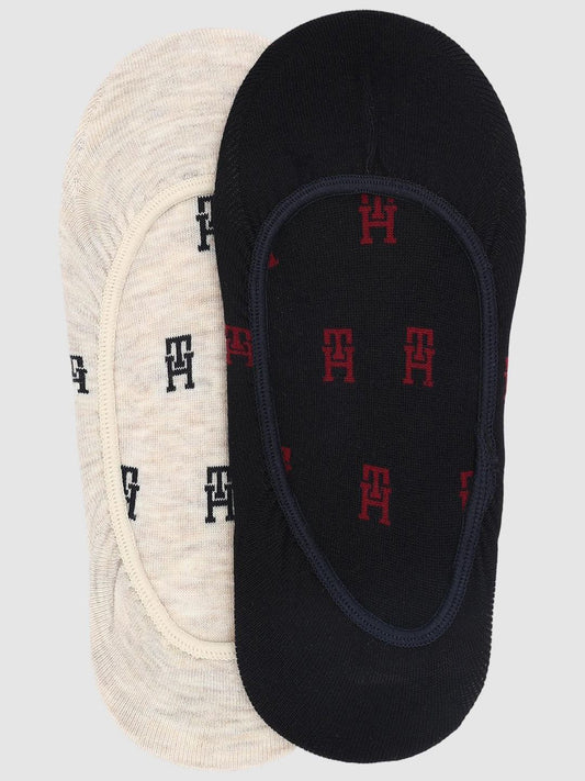 Tommy Hilfiger Set Of 2 Printed Shoe Liners Socks