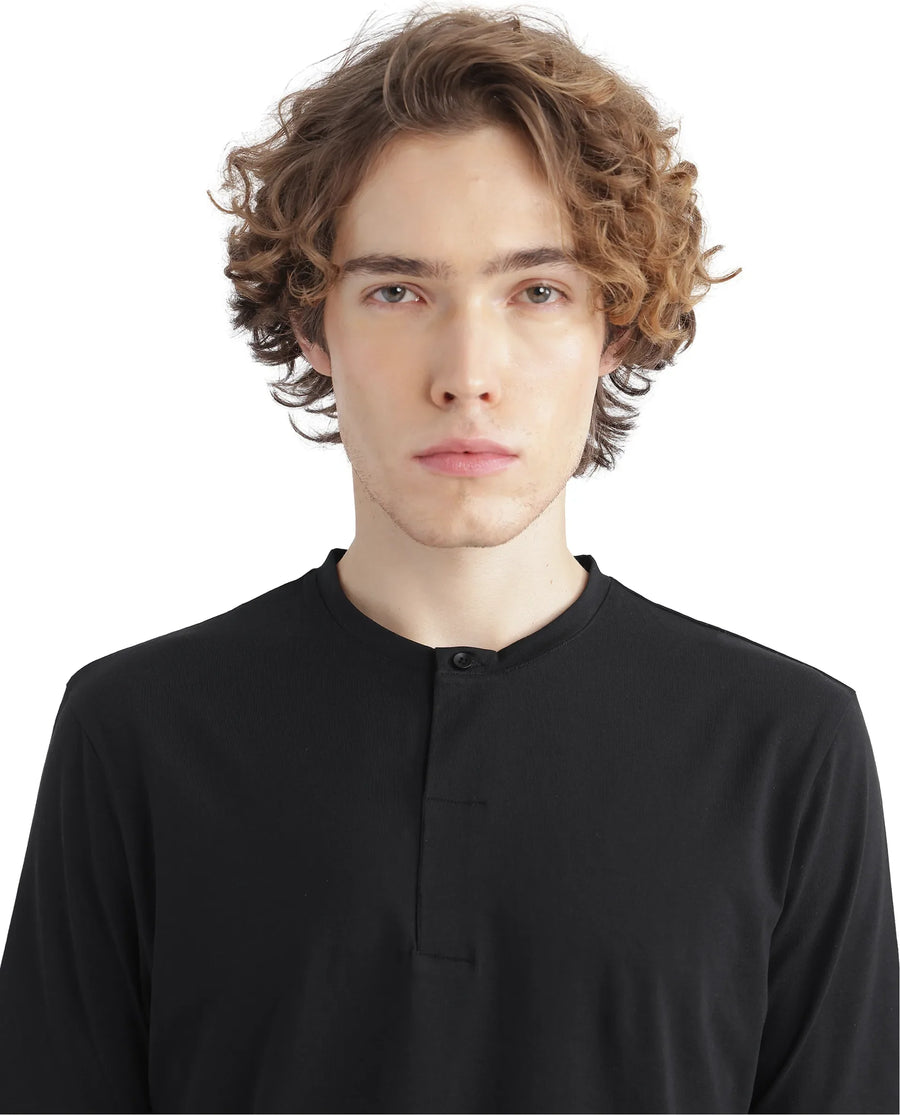 Rare Rabbit Men's Purt Black Cotton Blend Plain Regular Fit Half Sleeve Crew Neck T-Shirt