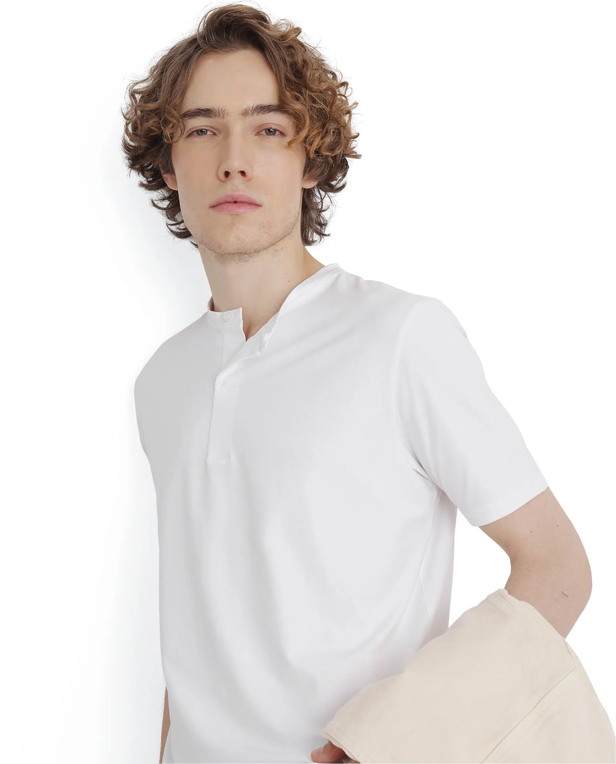 Rare Rabbit Men's Purt White Cotton Blend Plain Regular Fit Half Sleeve Crew Neck T-Shirt