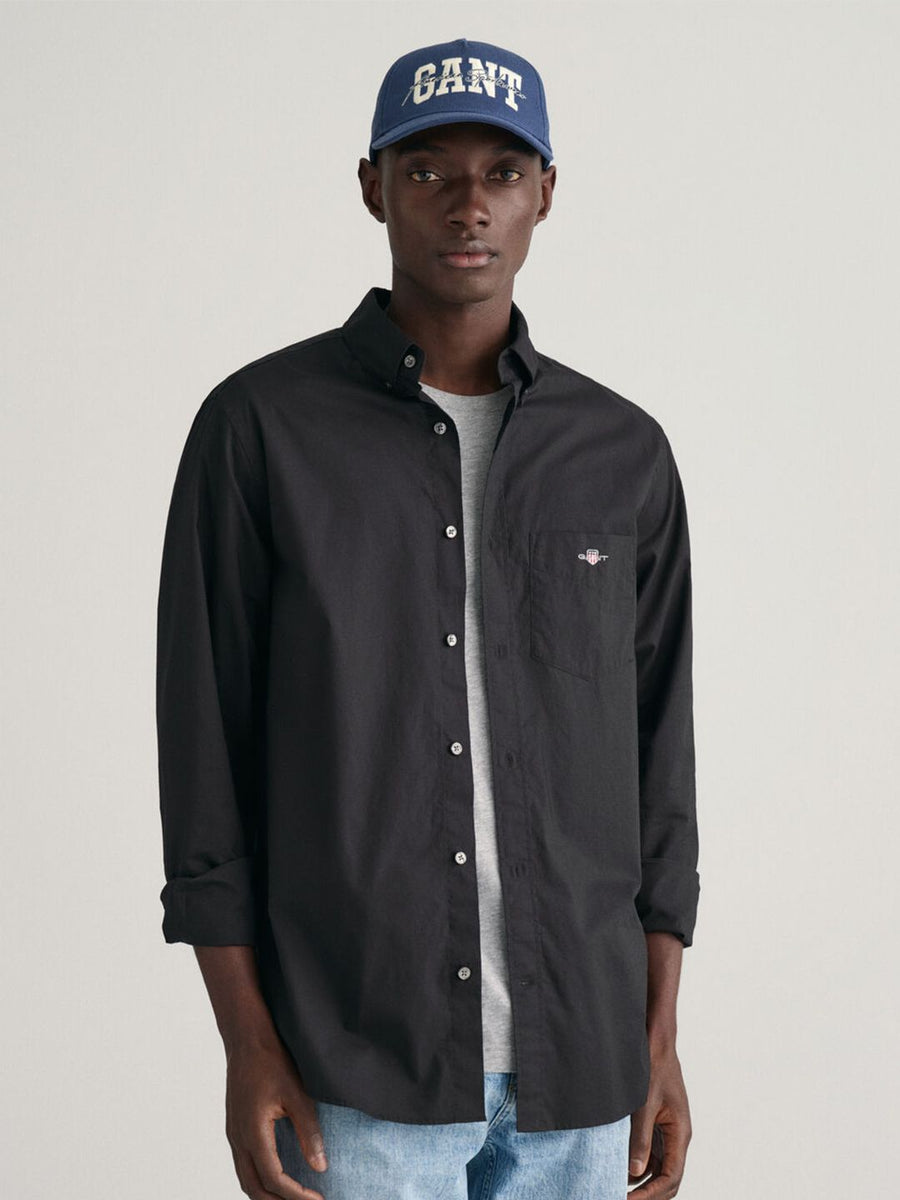 GANT Solid Spread Collar Regular Fit Shirt