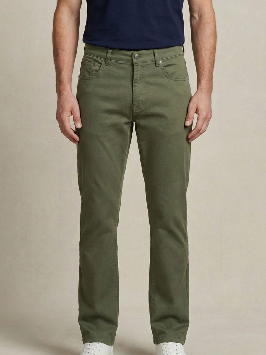 Gant Men Green Solid Stretchable Regular Fit Jeans