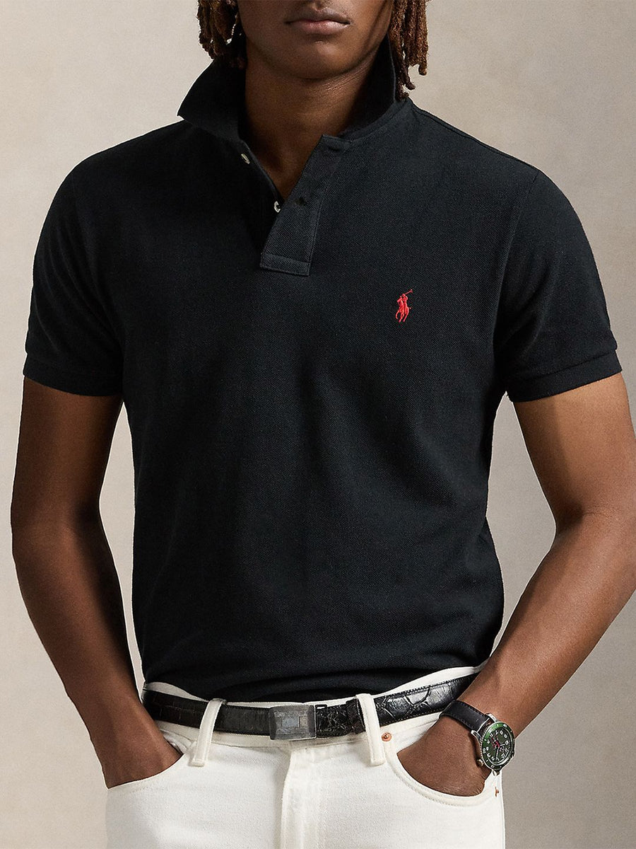 Polo Ralph Lauren Embroidered Logo Cotton Custom Slim Fit Polo T-shirt