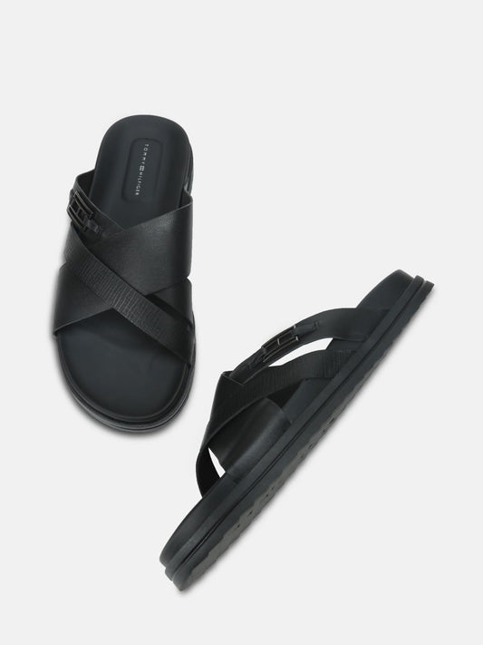 Tommy Hilfiger Men Leather Comfort Sandals