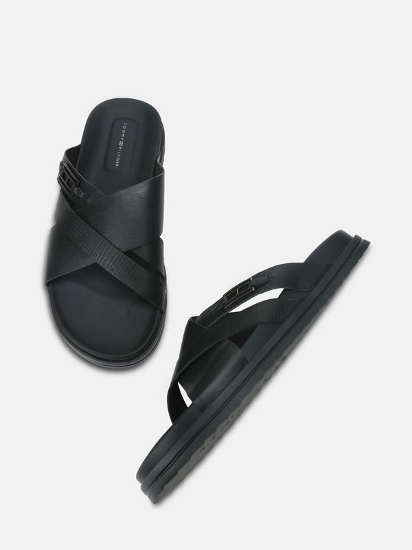 Tommy Hilfiger Men Leather Comfort Sandals