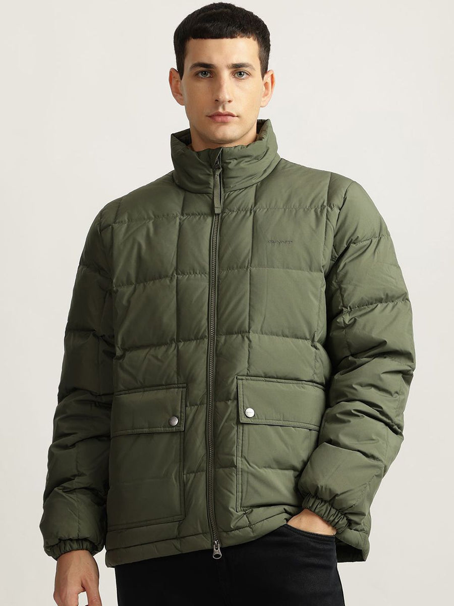 GANT Men Solid Stand Collar Puffer Jacket