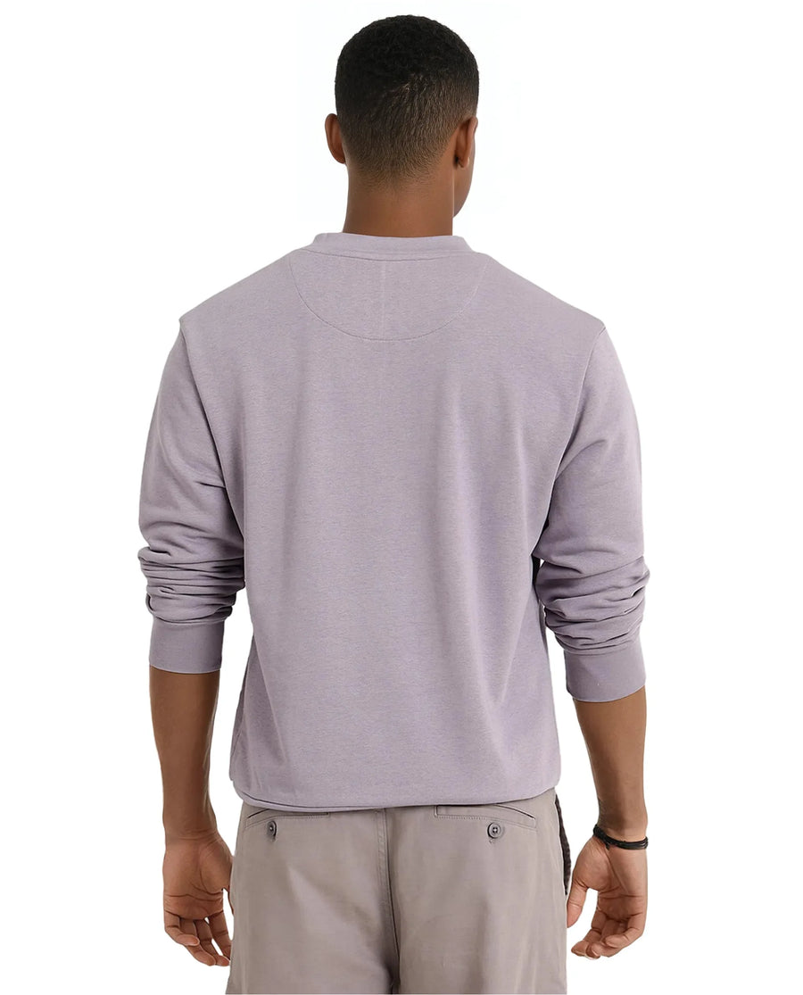 Rare Rabbit Men's Raydon Dusky Purple Cotton Graphic Print Regular Fit Full Sleeve Crew Neck Sweatshirt