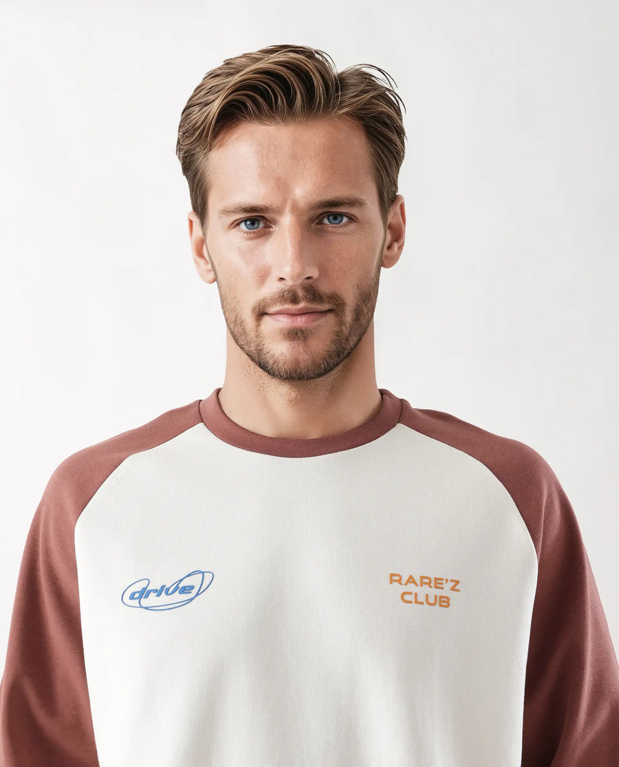 Rare Rabbit Men's Revalo Rust Cotton Blend Graphic Print Oversized Fit Half Sleeve Crew Neck T-Shirt