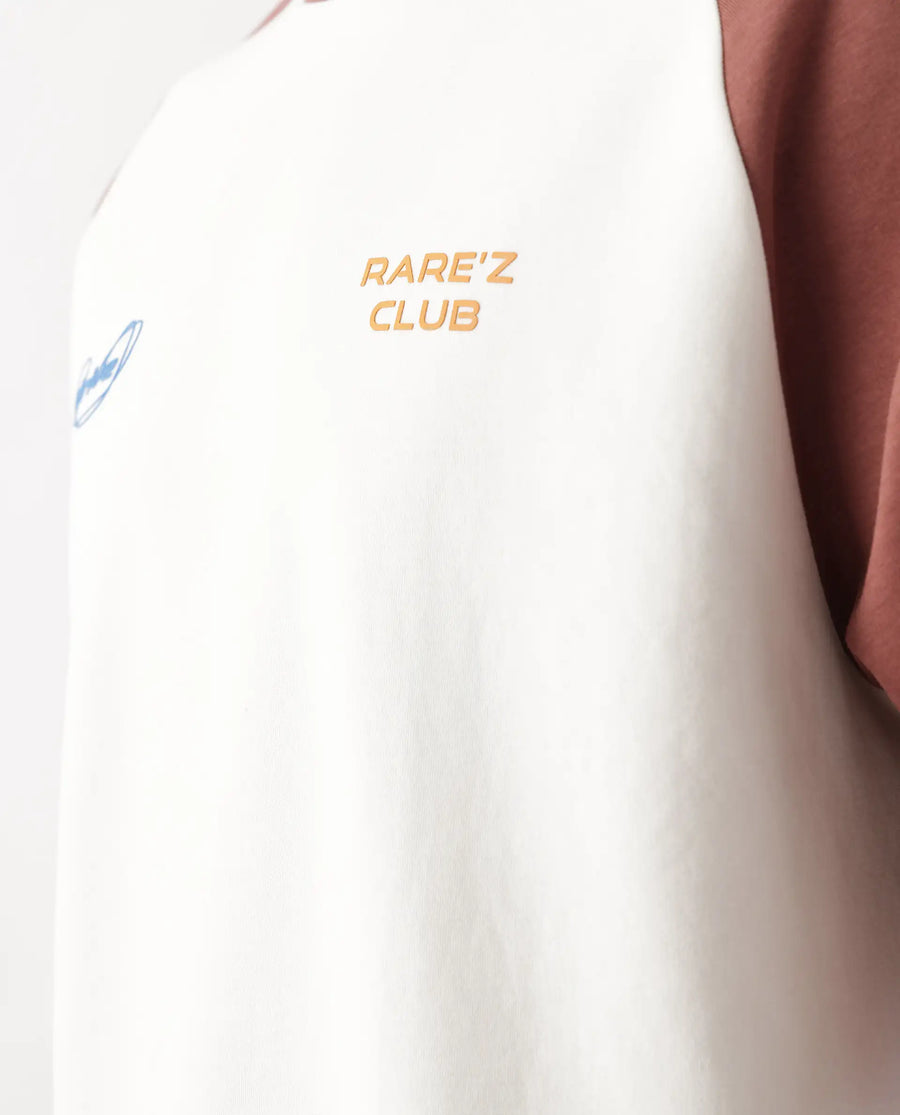 Rare Rabbit Men's Revalo Rust Cotton Blend Graphic Print Oversized Fit Half Sleeve Crew Neck T-Shirt