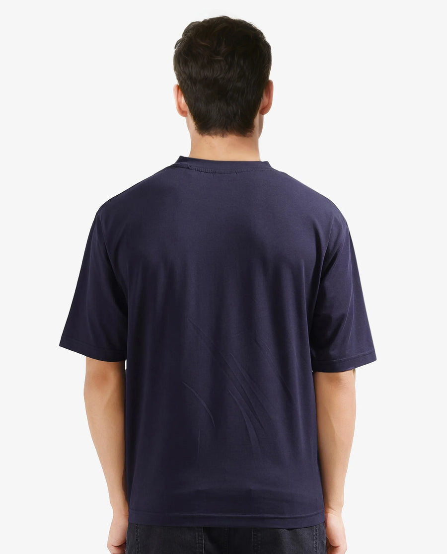 Rare Rabbit Men's Cotton Graphic Print Regular Fit Half Sleeve Crew Neck T-Shirt