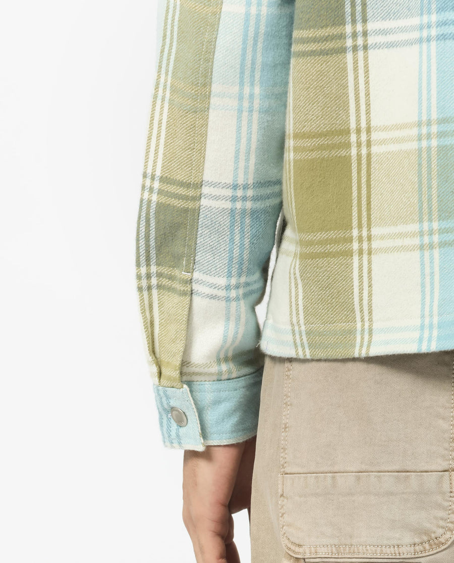 Rare Rabbit Men's Rizo Blue Cotton Checked Print Relaxed Fit Full Sleeve Collared Shacket