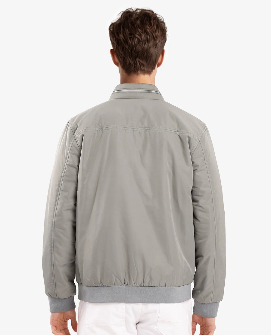 Rare Rabbit Men's Royban-2 Green Polyester Plain Regular Fit Full Sleeve High Neck Jacket