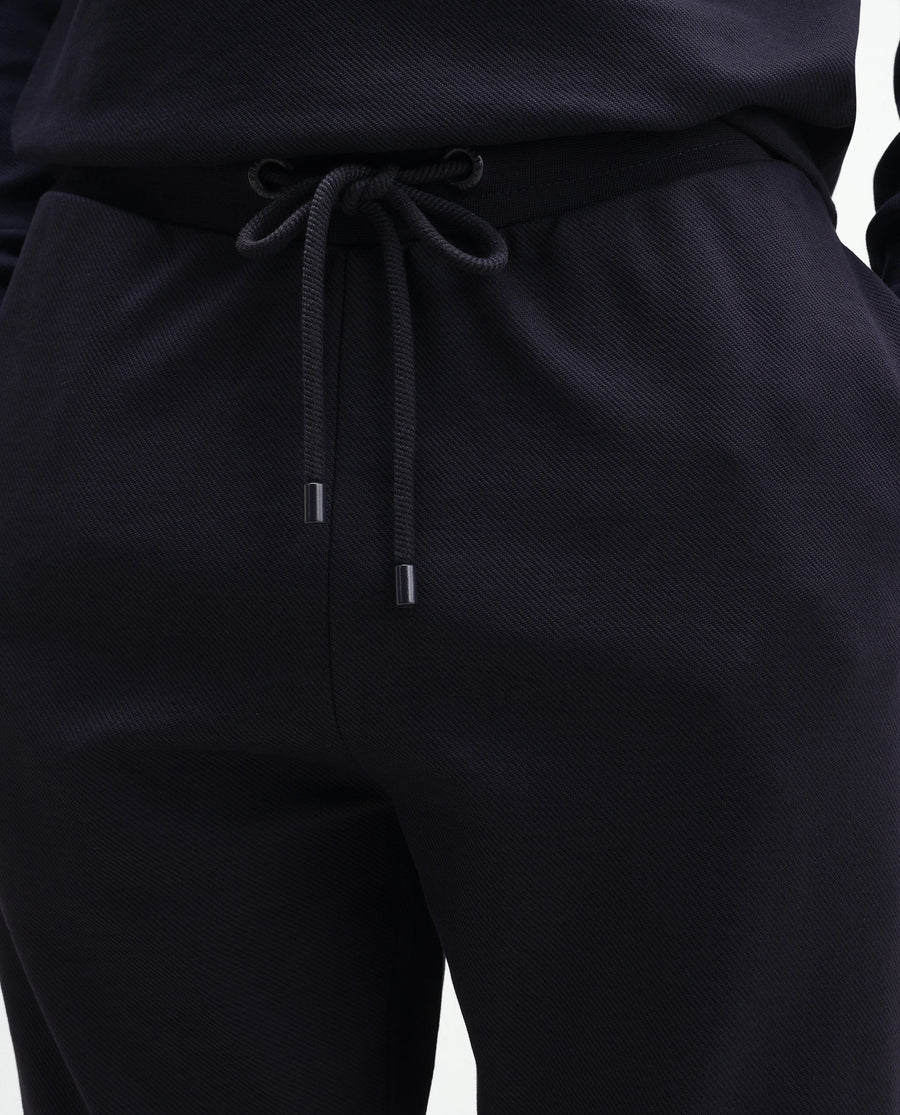 Rare Rabbit Men's Rr-Corp-Harry-T Navy Polyester Blend  Regular Plain Track Pant