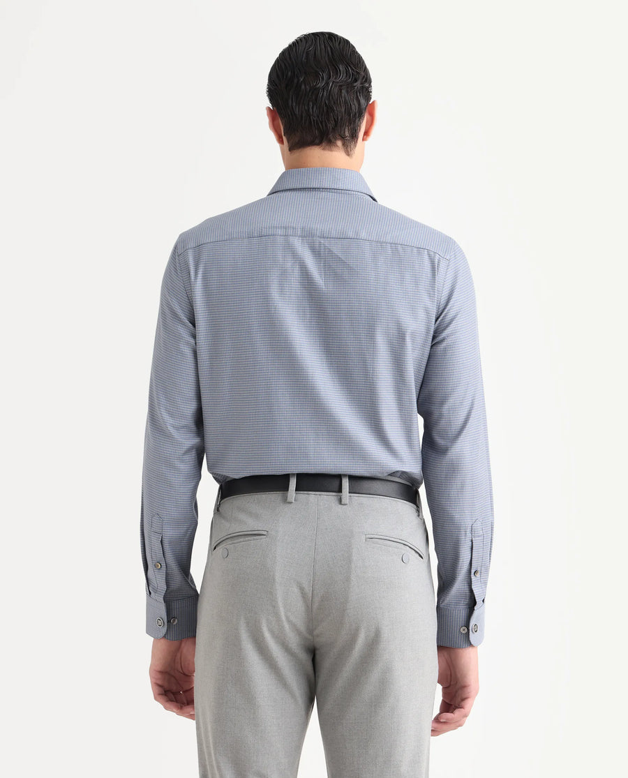 Rare Rabbit Men's Wemp Dusky Purple Cotton Fabric Spread Collar Regular Fit Checks Shirt