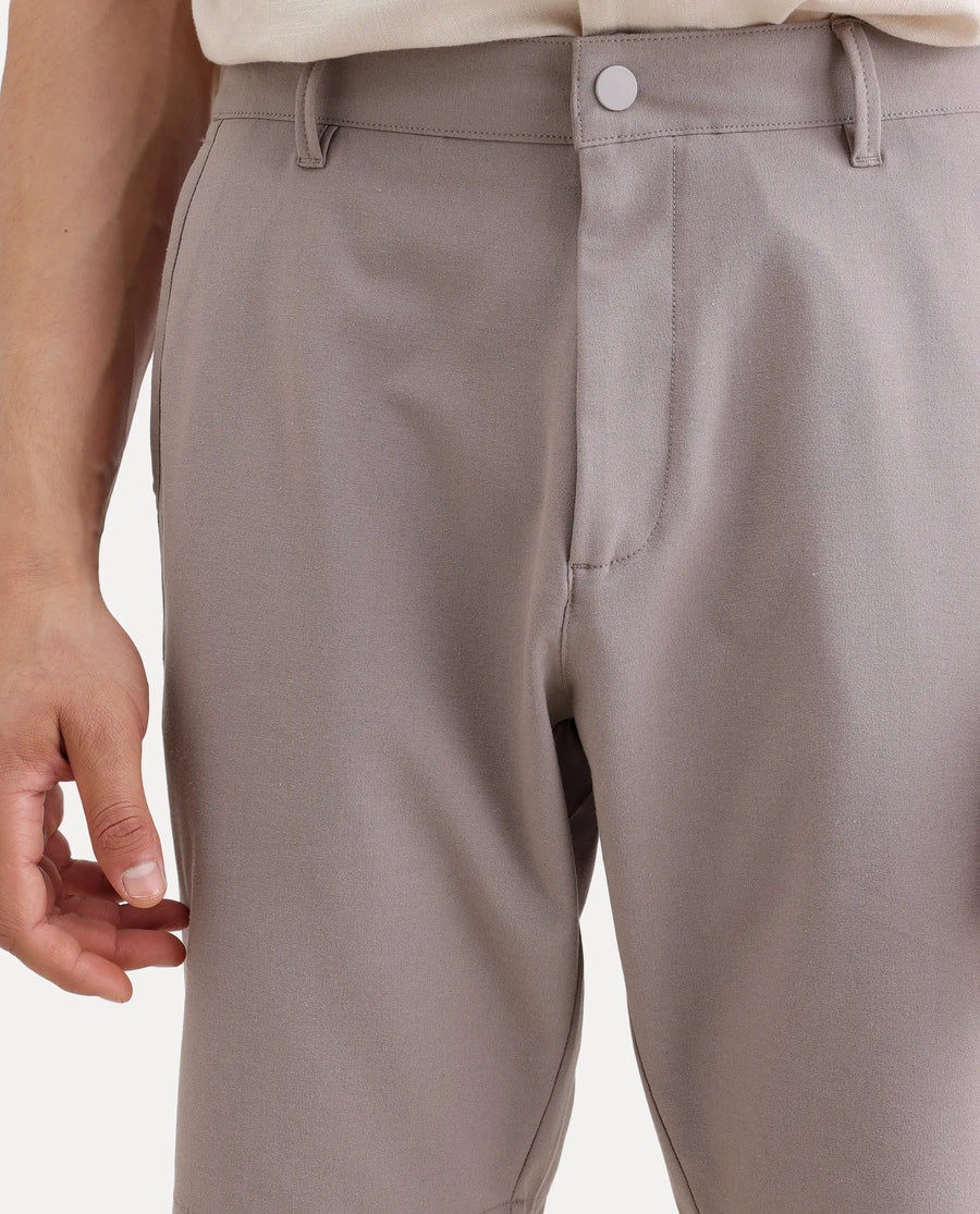 Rare Rabbit Men's Drivo-Ss26 Dusky Peach Polyester Blend Fabric Regular Fit Plain Shorts