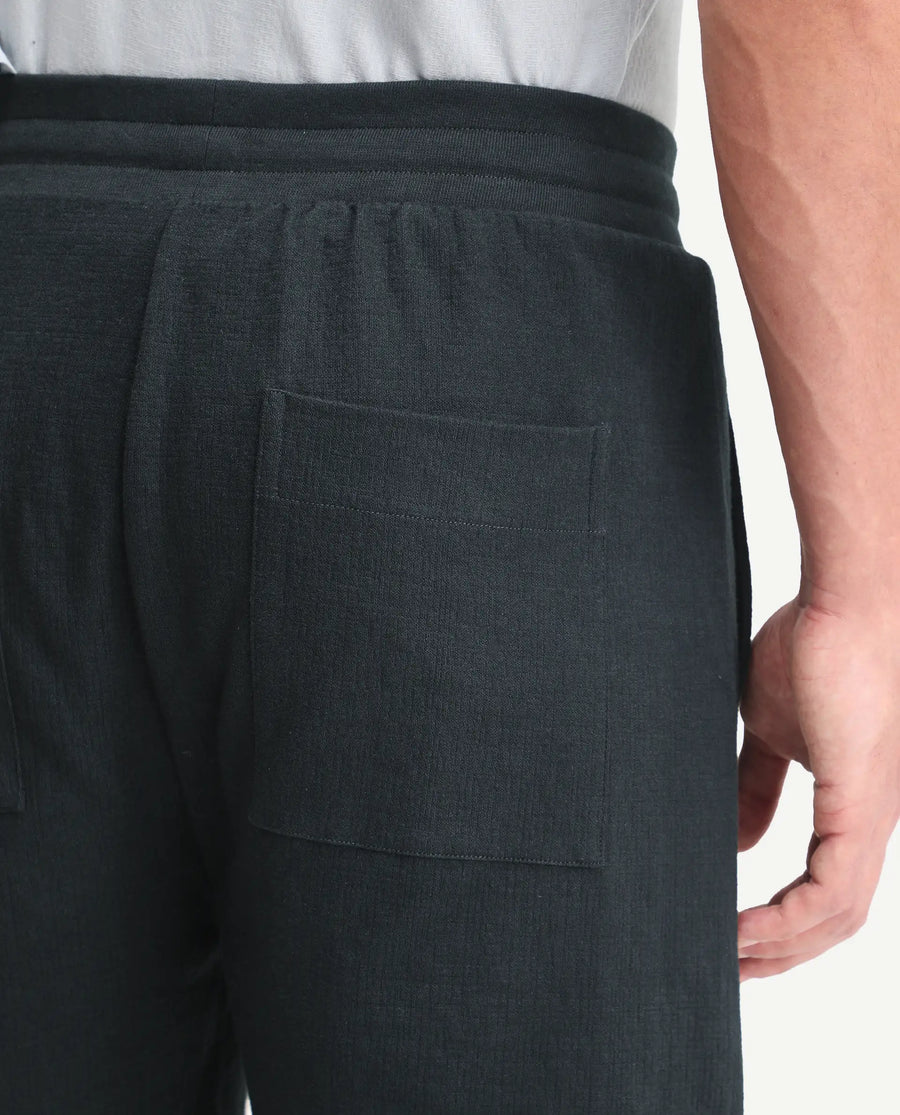 Rare Rabbit Men's Kelos-Sh26 Dark Teal Cotton Blend Fabric Regular Fit Plain Shorts