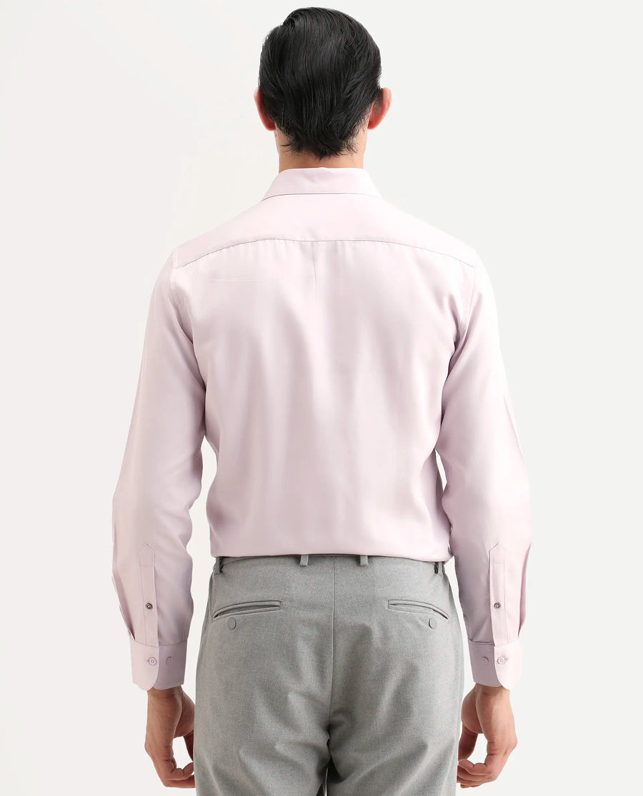 Rare Rabbit Men's Dream Dusky Peach Tencel Fabric Full Sleeve Spread Collar Morris Regular Fit Plain Shirt