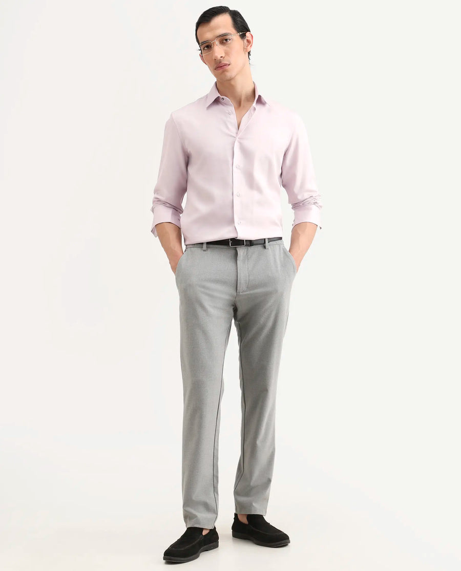 Rare Rabbit Men's Dream Dusky Peach Tencel Fabric Full Sleeve Spread Collar Morris Regular Fit Plain Shirt