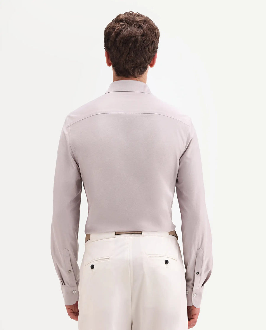 Rare Rabbit Men's Bogi Light Pink Cotton Blend Full Sleeve Spread Collar Regular Fit Plain Shirt