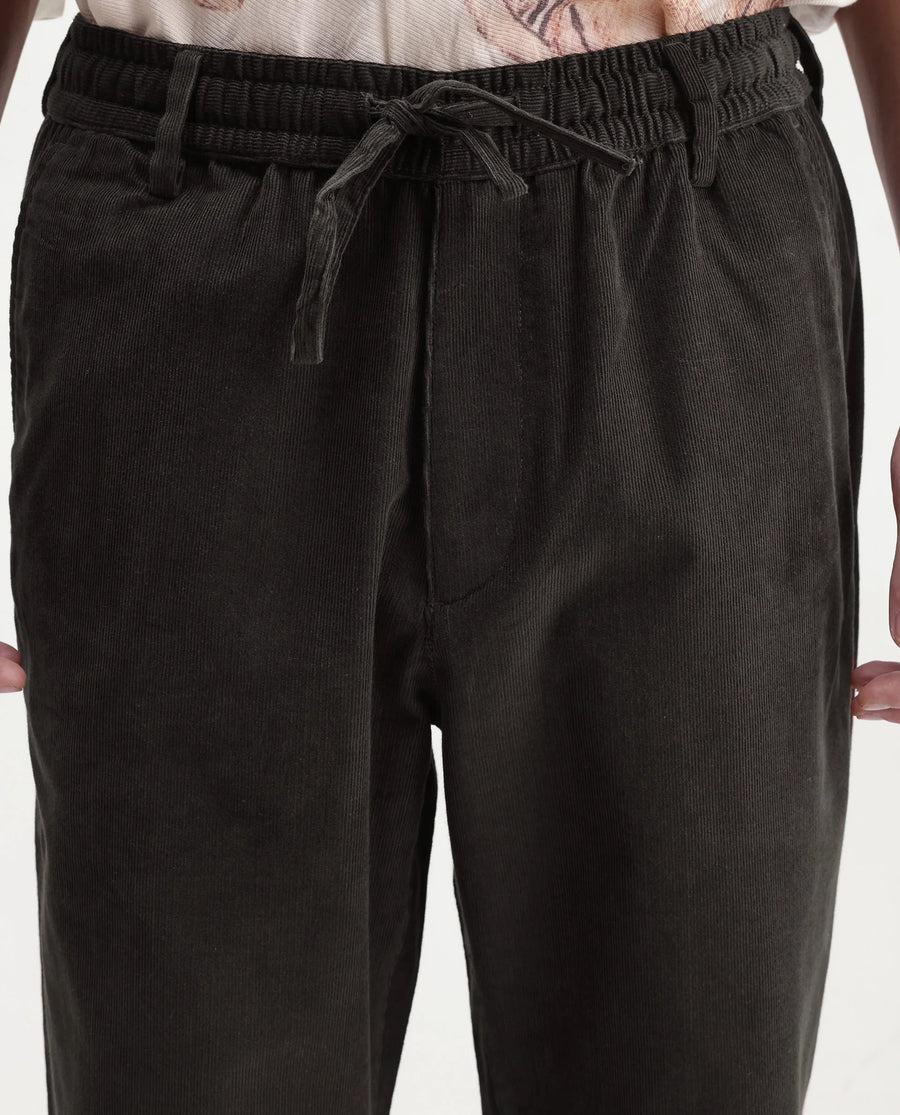 Rare Rabbit Men's Chant-B Dark Brown Cotton Straight Fit Length Trouser