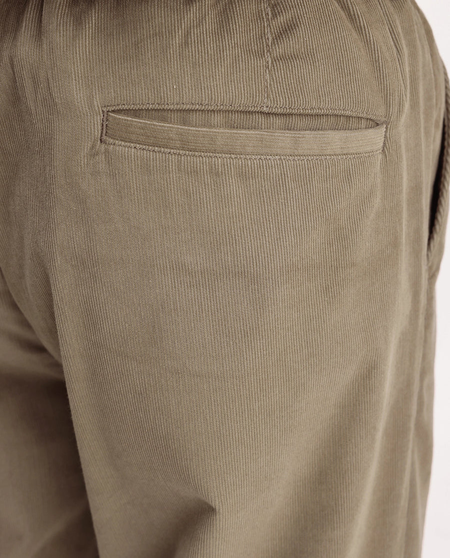 Rare Rabbit Men's Chant-B Dark Beige Cotton Straight Fit Regular Length Trouser