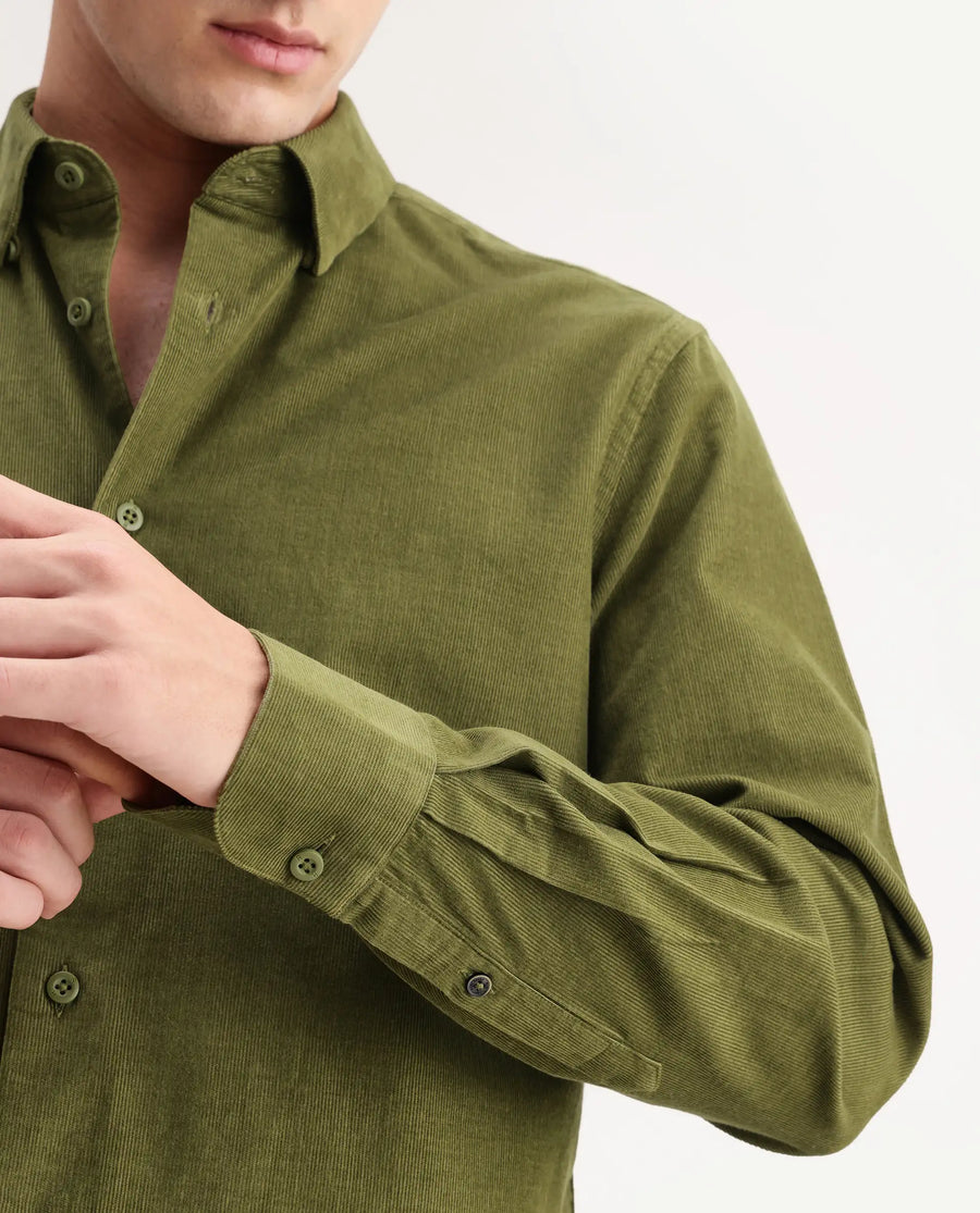 Rare Rabbit Men's Buita-Aw26 Light Green Cotton Spread Collar Regular Fit Plain Shirt