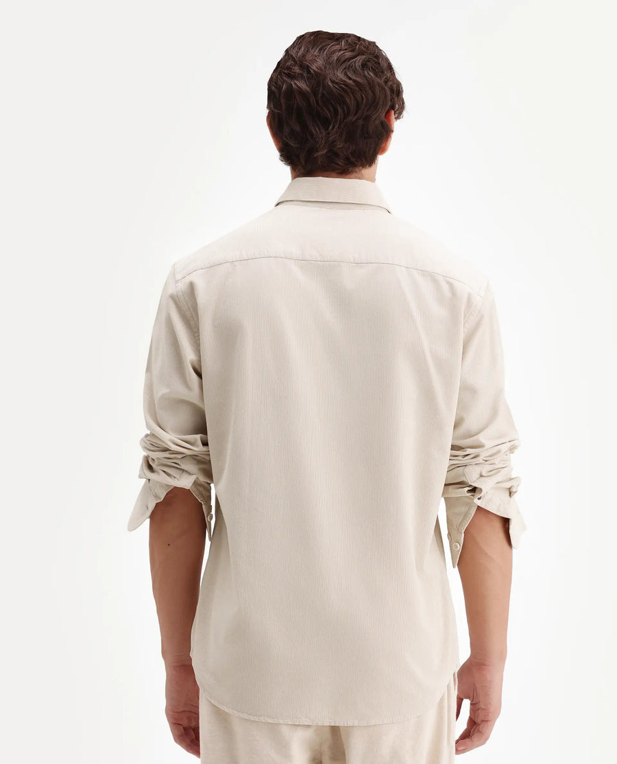 Rare Rabbit Men's Buita-Aw26 Off White Cotton Spread Collar Regular Fit Plain Shirt