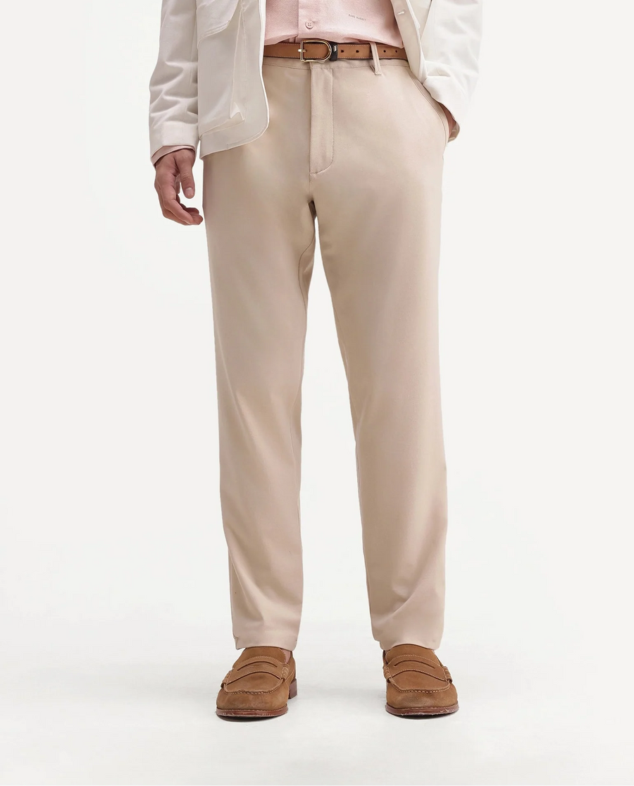 Rare Rabbit Men's Driver-Aw26 Off White Polyester Blend Fabric Regular Fit Plain Trouser