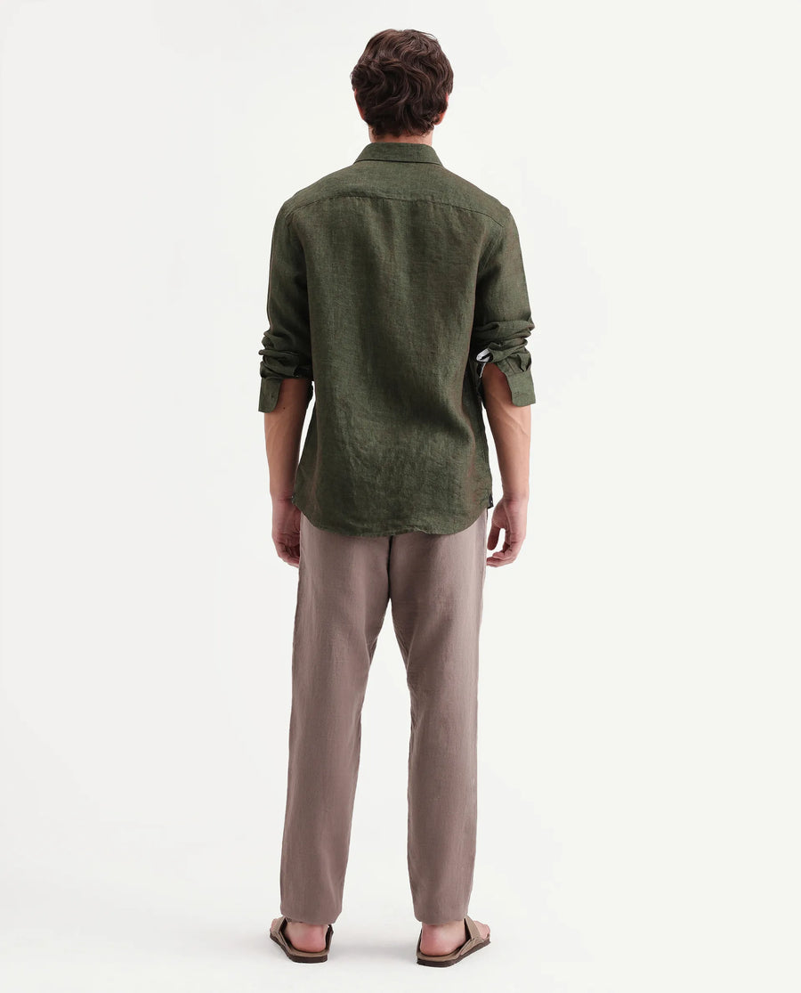 Rare Rabbit Men's Pastor-Aw26 Light Brown Cotton Fabric Drawstring Closure Regular Fit Plain Trouser