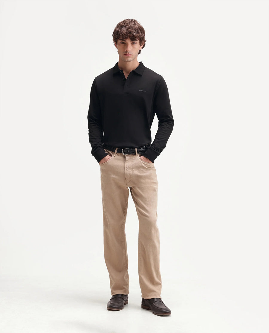 Rare Rabbit Men's Travo Black Cotton Spread Collar Regular Plain Shirt