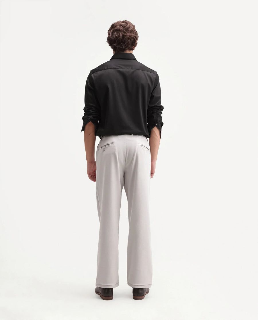 Rare Rabbit Men's Travel-W-Aw26 Beige Polyester Blend Button And Zip Regular Plain Trouser