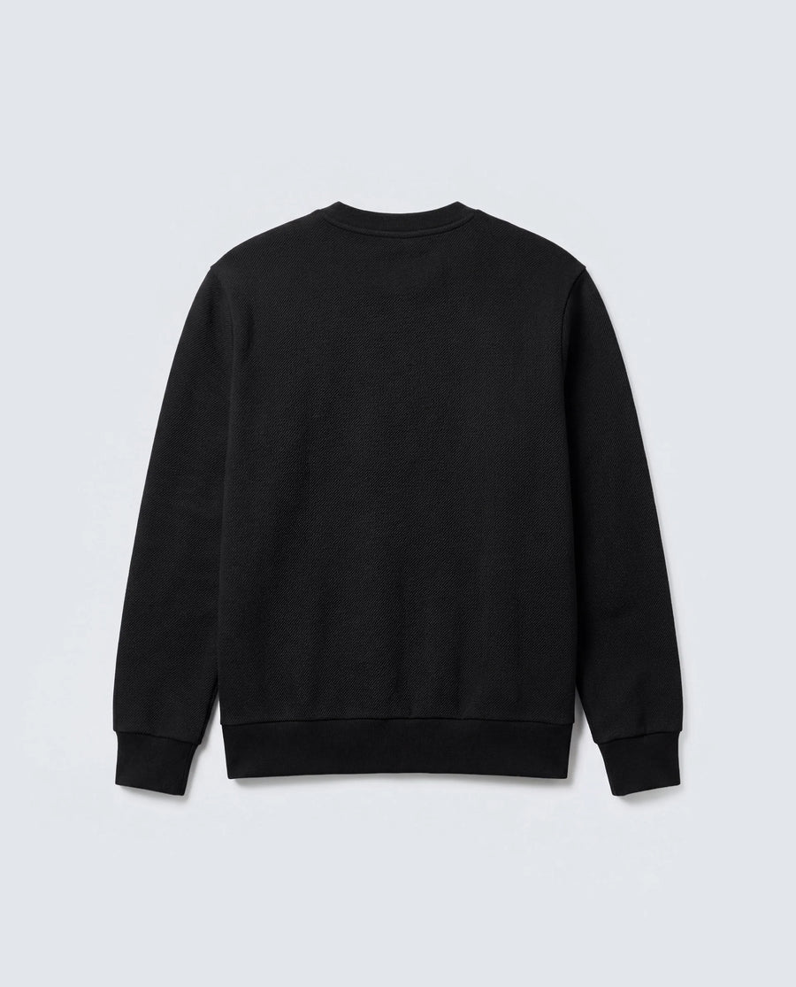 Rare Rabbit Men's Basic Rr-Corp-Harry-S Black Polyester Blend Crew Neck Regular Plain Sweatshirt