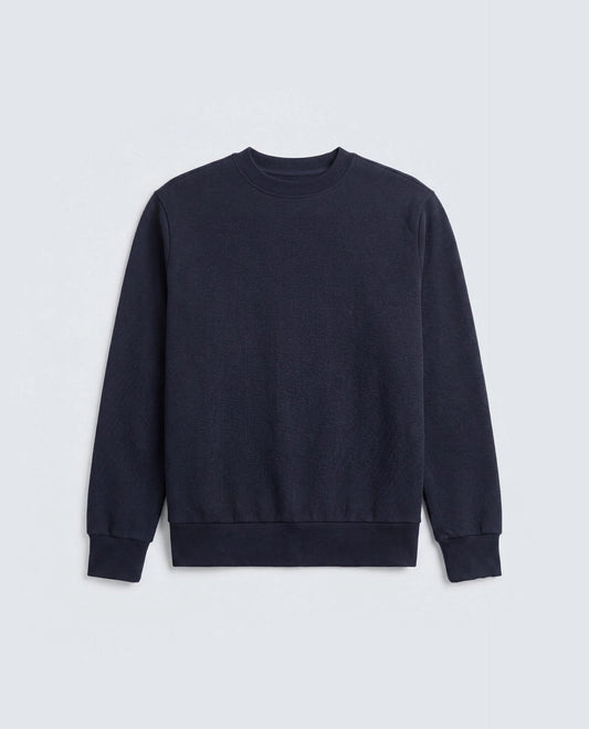 Rare Rabbit Men's Basic Rr-Corp-Harry-S Navy Polyester Blend Crew Neck Regular Plain Sweatshirt