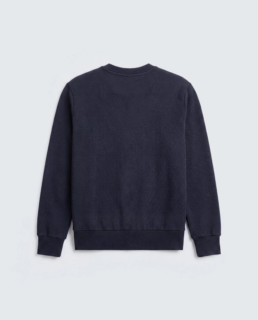 Rare Rabbit Men's Basic Rr-Corp-Harry-S Navy Polyester Blend Crew Neck Regular Plain Sweatshirt