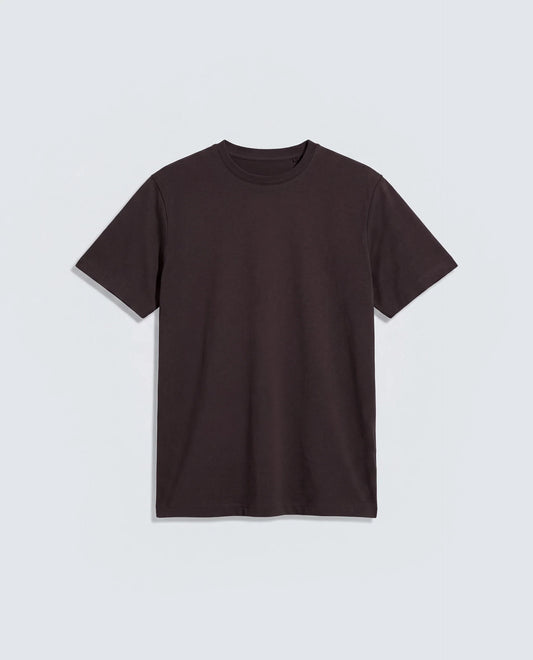 Rare Rabbit Men's Basic Rr-Corp-Arve Dark Brown Cotton Crew Neck Regular Plain T-Shirt
