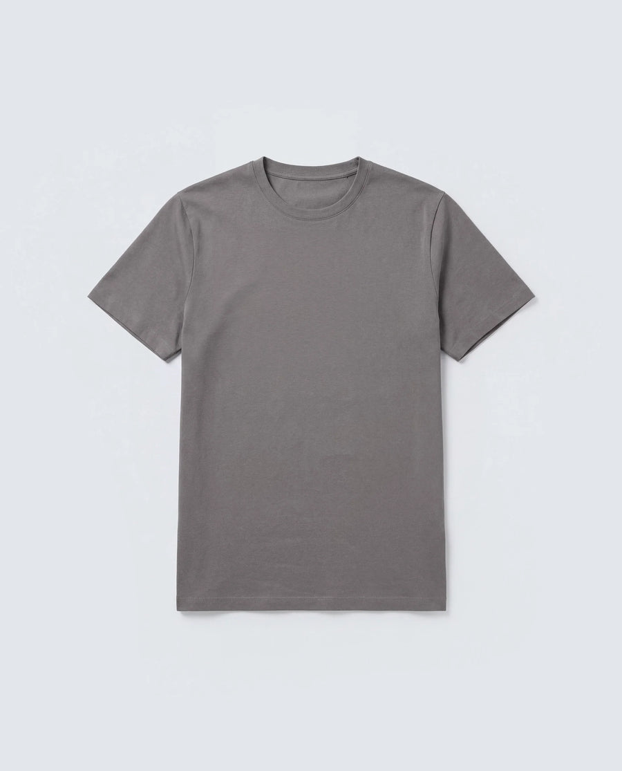 Rare Rabbit Men's Basic Rr-Corp-Arve Grey Cotton Crew Neck Regular Plain T-Shirt